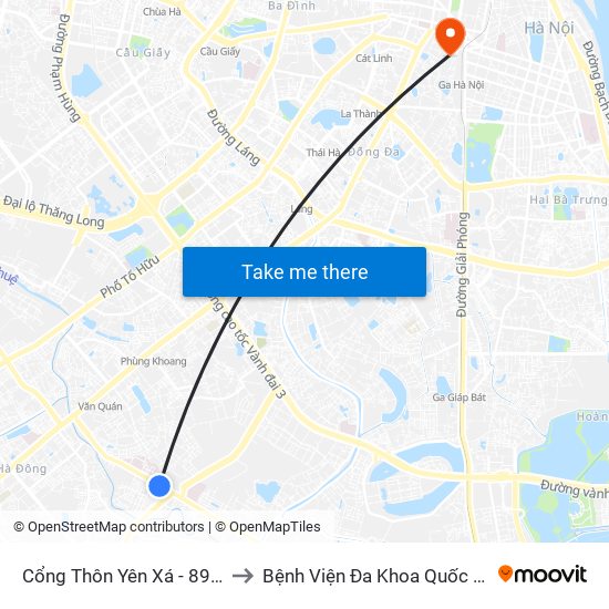 Cổng Thôn Yên Xá - 89 Cầu Bươu to Bệnh Viện Đa Khoa Quốc Tế Hồng Hà map