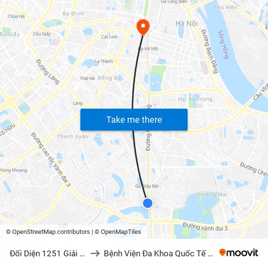 Đối Diện 1251 Giải Phóng to Bệnh Viện Đa Khoa Quốc Tế Hồng Hà map