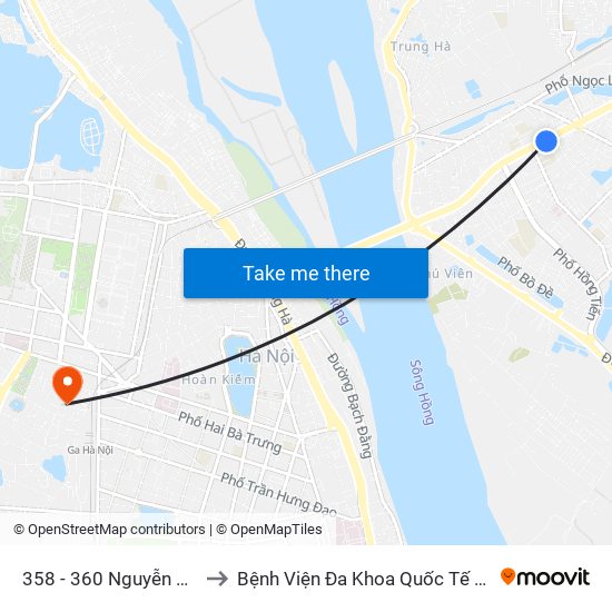 358 - 360 Nguyễn Văn Cừ to Bệnh Viện Đa Khoa Quốc Tế Hồng Hà map