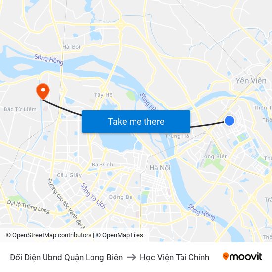 Đối Diện Ubnd Quận Long Biên to Học Viện Tài Chính map