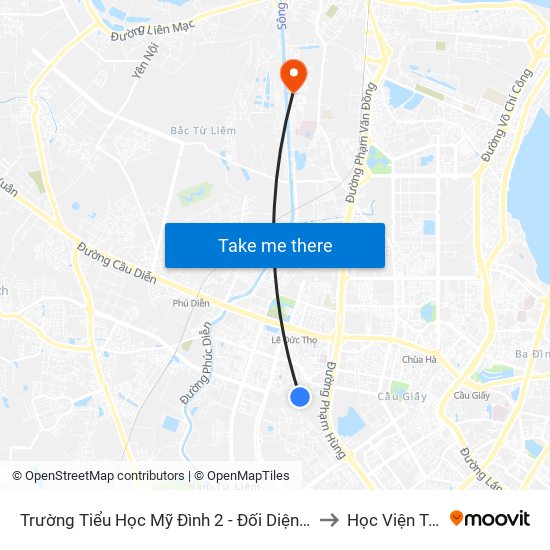 Trường Tiểu Học Mỹ Đình 2 - Đối Diện 216 Đường Mỹ Đình to Học Viện Tài Chính map