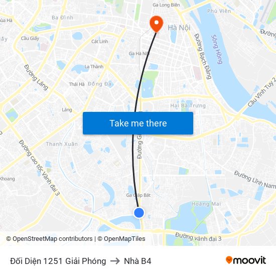 Đối Diện 1251 Giải Phóng to Nhà B4 map