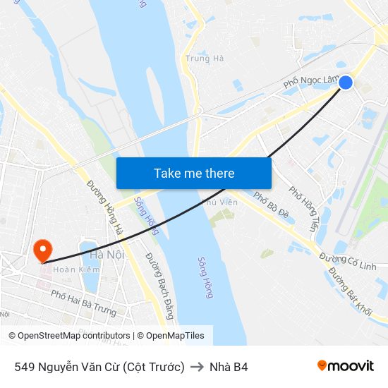 549 Nguyễn Văn Cừ (Cột Trước) to Nhà B4 map