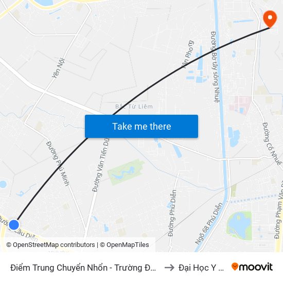 Điểm Trung Chuyển Nhổn - Trường Đại Học Công Nghiệp Hà Nội - Đường 32 to Đại Học Y Tế Công Cộng map