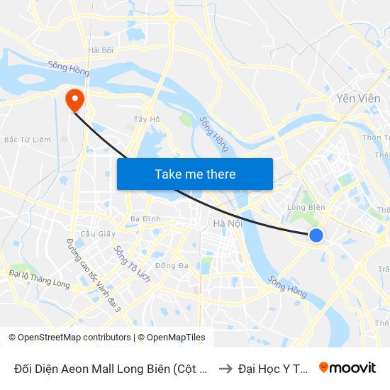 Đối Diện Aeon Mall Long Biên (Cột Điện T4a/2a-B Đường Cổ Linh) to Đại Học Y Tế Công Cộng map