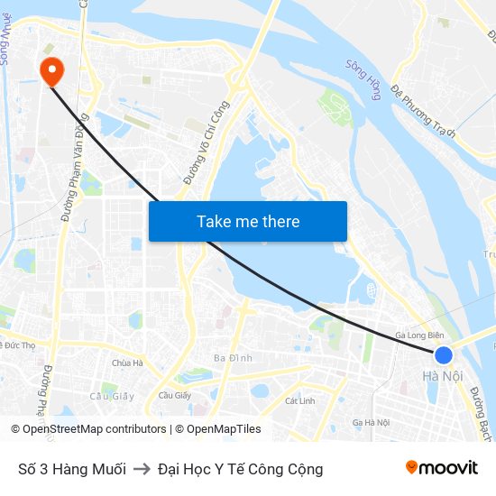 Số 3 Hàng Muối to Đại Học Y Tế Công Cộng map