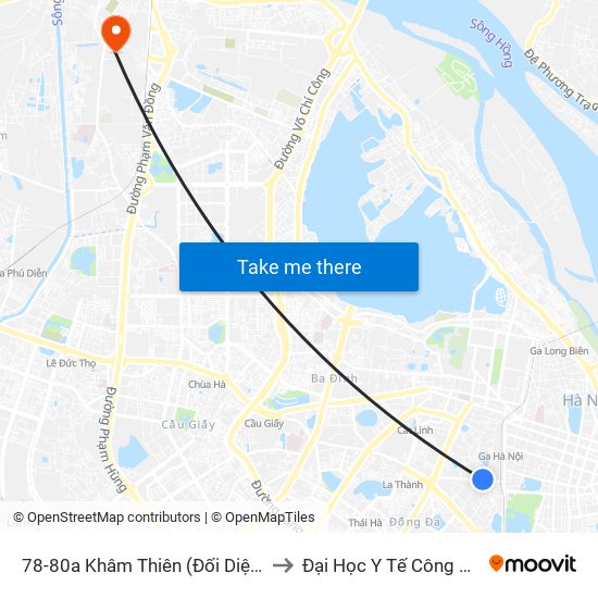 78-80a Khâm Thiên (Đối Diện 71) to Đại Học Y Tế Công Cộng map