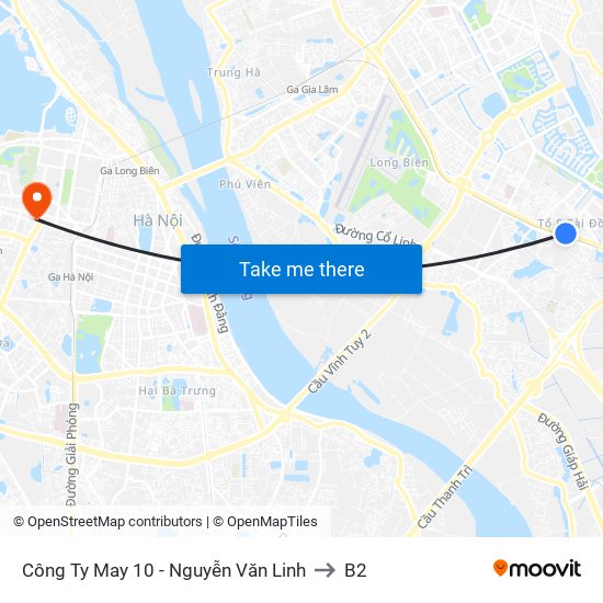 Công Ty May 10 - Nguyễn Văn Linh to B2 map