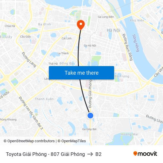 Toyota Giải Phóng - 807 Giải Phóng to B2 map