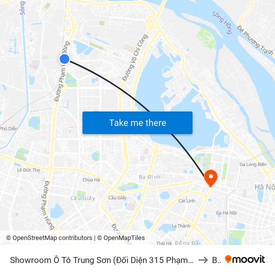 Showroom Ô Tô Trung Sơn (Đối Diện 315 Phạm Văn Đồng) to B2 map