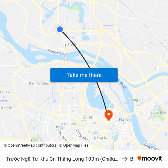 Trước Ngã Tư Khu Cn Thăng Long 100m (Chiều Nội Bài - Hà Nội) to B2 map
