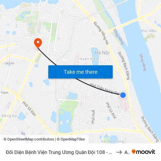 Đối Diện Bệnh Viện Trung Ương Quân Đội 108 - Trần Hưng Đạo to A1 map