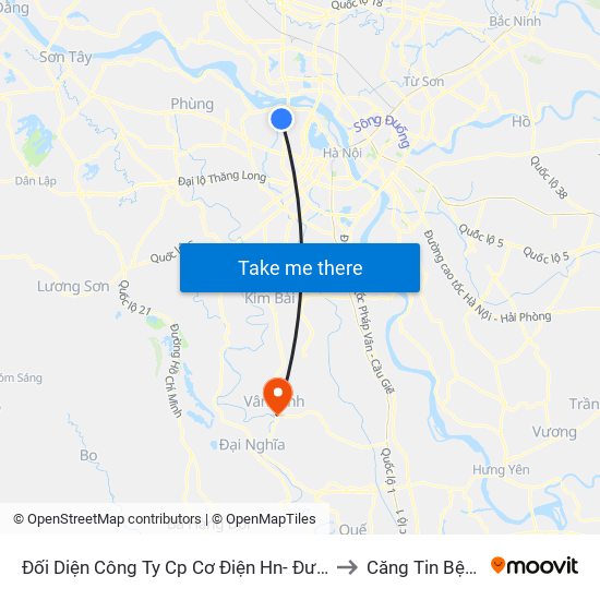 Đối Diện Công Ty Cp Cơ Điện Hn- Đường Đức Thắng to Căng Tin Bệnh Viện map