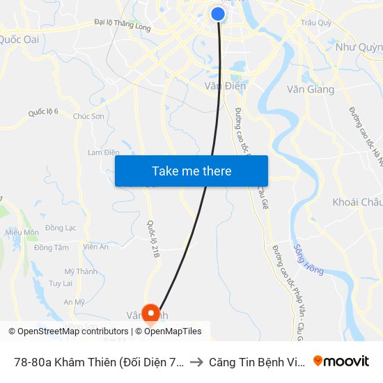 78-80a Khâm Thiên (Đối Diện 71) to Căng Tin Bệnh Viện map