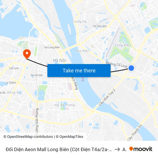 Đối Diện Aeon Mall Long Biên (Cột Điện T4a/2a-B Đường Cổ Linh) to A3 map