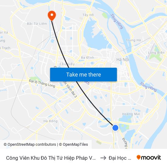 Công Viên Khu Đô Thị Tứ Hiệp Pháp Vân (Đối Diện Tòa Nhà Nơ 3) - Trần Thủ Độ to Đại Học Mỏ - Địa Chất map