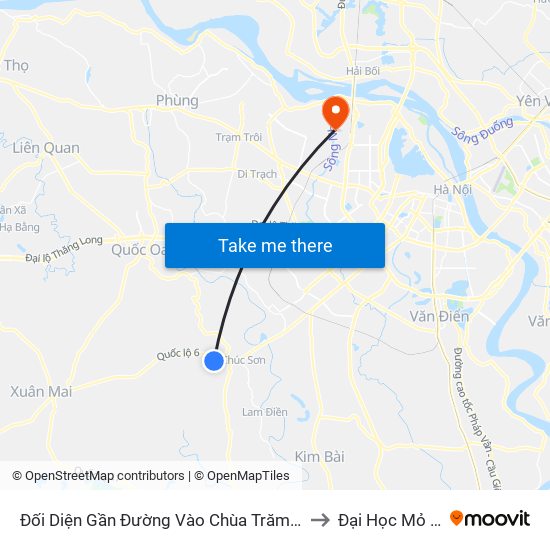 Đối Diện Gần Đường Vào Chùa Trăm Gian 100m - Quốc Lộ 6 to Đại Học Mỏ - Địa Chất map