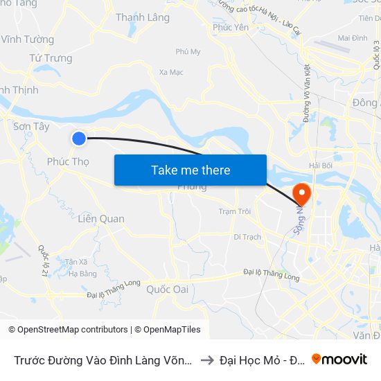 Trước Đường Vào Đình Làng Võng Ngoại 30m to Đại Học Mỏ - Địa Chất map