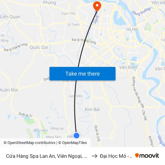 Cửa Hàng Spa Lan An, Viên Ngoại, Viên An - Tỉnh Lộ 429 to Đại Học Mỏ - Địa Chất map