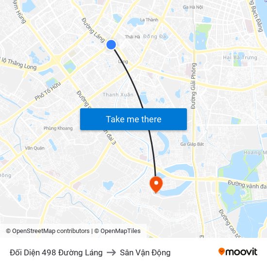 Đối Diện 498 Đường Láng to Sân Vận Động map