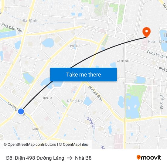 Đối Diện 498 Đường Láng to Nhà B8 map