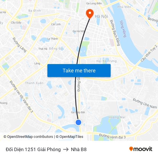 Đối Diện 1251 Giải Phóng to Nhà B8 map