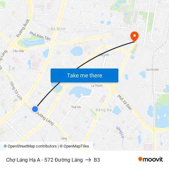 Chợ Láng Hạ A - 572 Đường Láng to B3 map