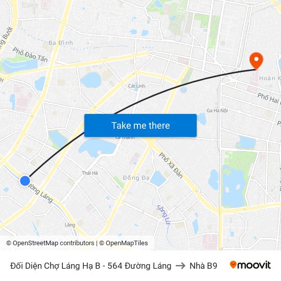 Đối Diện Chợ Láng Hạ B - 564 Đường Láng to Nhà B9 map