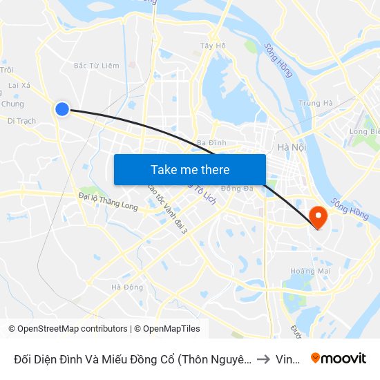 Đối Diện Đình Và Miếu Đồng Cổ (Thôn Nguyên Xá) - Đường 32 to Vinmec map