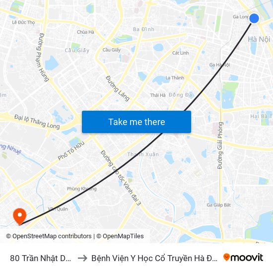 80 Trần Nhật Duật to Bệnh Viện Y Học Cổ Truyền Hà Đông map