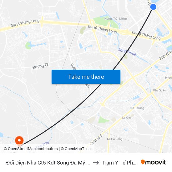 Đối Diện Nhà Ct5 Kđt Sông Đà Mỹ Đình - Phạm Hùng to Trạm Y Tế Phụng Châu map