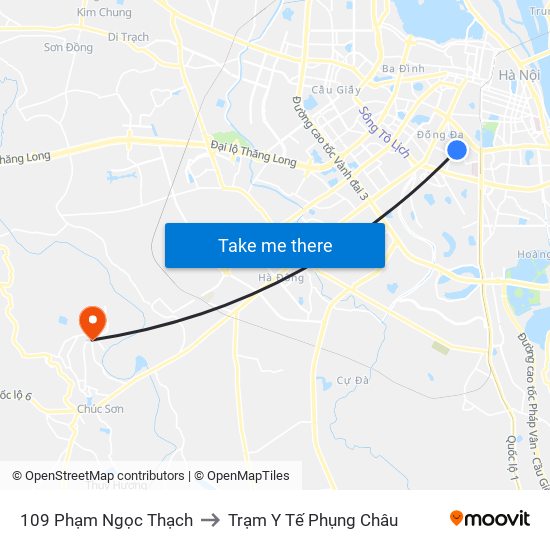 109 Phạm Ngọc Thạch to Trạm Y Tế Phụng Châu map