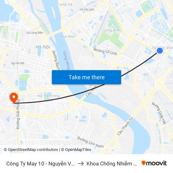 Công Ty May 10 - Nguyễn Văn Linh to Khoa Chống Nhiễm Khuẩn map