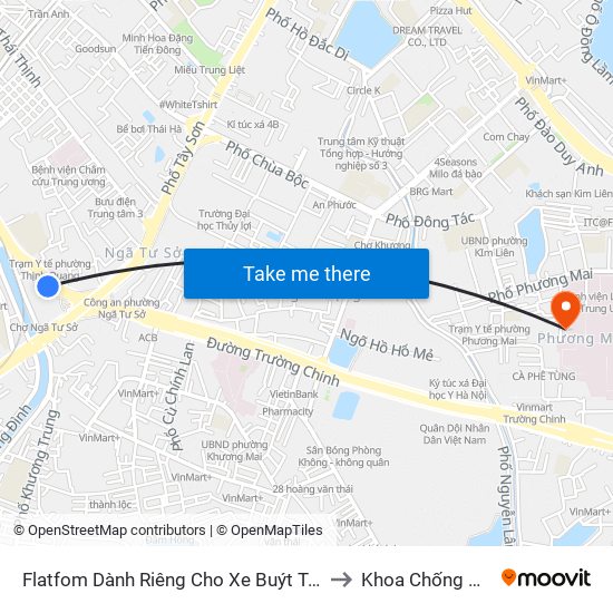 Flatfom Dành Riêng Cho Xe Buýt Trước Nhà 45 Đường Láng to Khoa Chống Nhiễm Khuẩn map
