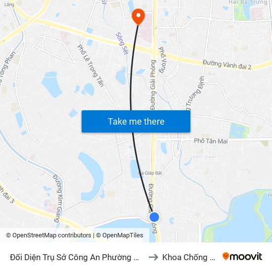 Đối Diện Trụ Sở Công An Phường Hoàng Liệt- 1277 Giải Phóng to Khoa Chống Nhiễm Khuẩn map