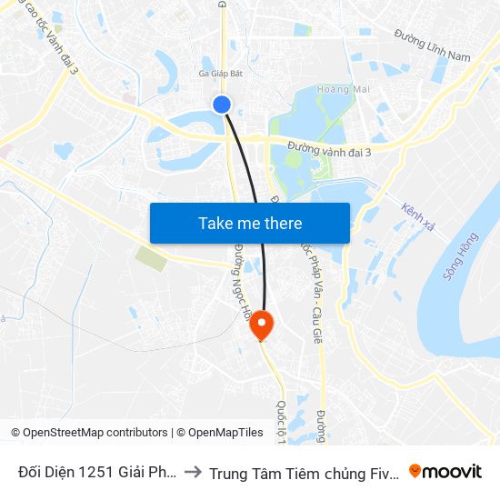 Đối Diện 1251 Giải Phóng to Trung Tâm Tiêm ᴄhủng Fivevac map