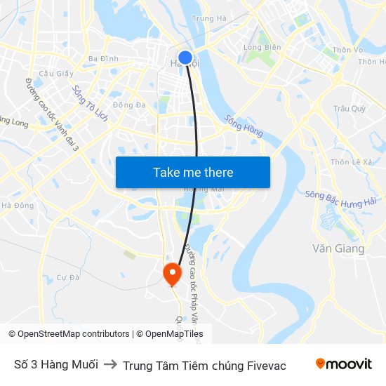 Số 3 Hàng Muối to Trung Tâm Tiêm ᴄhủng Fivevac map