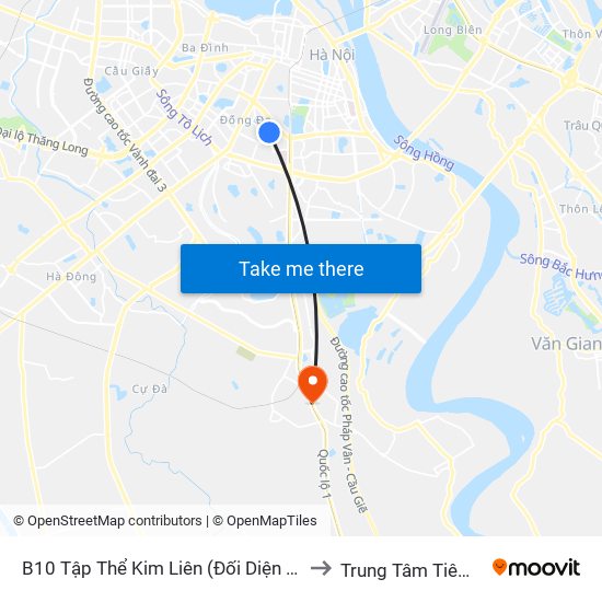 B10 Tập Thể Kim Liên (Đối Diện Ngõ 46b Phạm Ngọc Thạch) to Trung Tâm Tiêm ᴄhủng Fivevac map