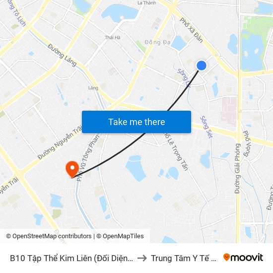 B10 Tập Thể Kim Liên (Đối Diện Ngõ 46b Phạm Ngọc Thạch) to Trung Tâm Y Tế Quận Thanh Xuân map