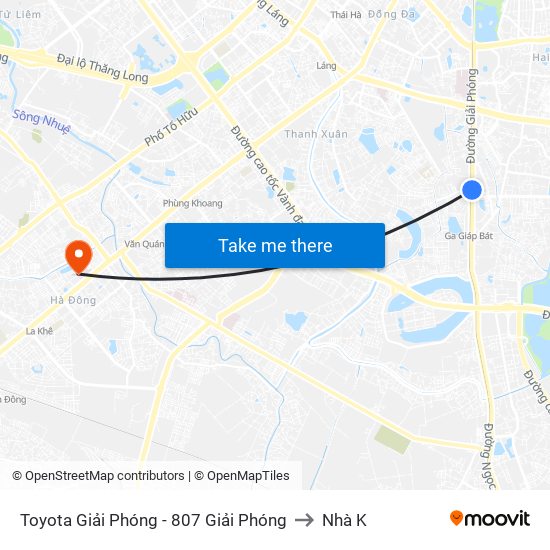 Toyota Giải Phóng - 807 Giải Phóng to Nhà K map