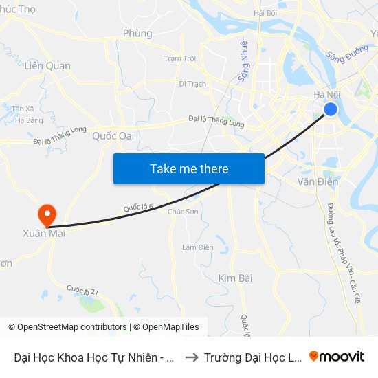 Đại Học Khoa Học Tự Nhiên - 19 Lê Thánh Tông to Trường Đại Học Lâm Nghiệp map