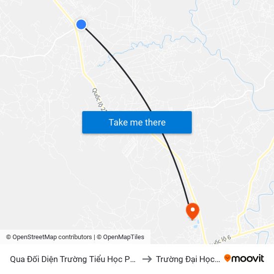 Qua Đối Diện Trường Tiểu Học Phú Cát 50m - Xã Phú Cát to Trường Đại Học Lâm Nghiệp map