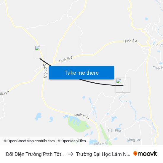 Đối Diện Trường Ptth Tốt Động to Trường Đại Học Lâm Nghiệp map