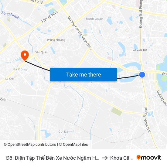 Đối Diện Tập Thể Bến Xe Nước Ngầm Hà Nội - Ngọc Hồi to Khoa Cấp Cứu map