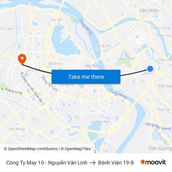 Công Ty May 10 - Nguyễn Văn Linh to Bệnh Viện 19-8 map