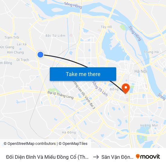 Đối Diện Đình Và Miếu Đồng Cổ (Thôn Nguyên Xá) - Đường 32 to Sân Vận Động Kim Liên map