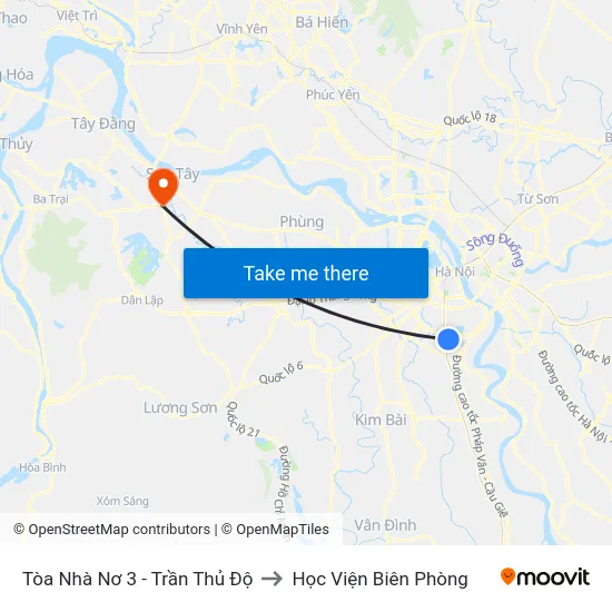 Tòa Nhà Nơ 3 - Trần Thủ Độ to Học Viện Biên Phòng map