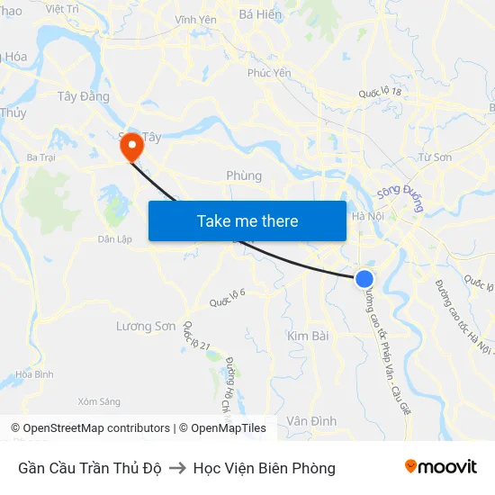Gần Cầu Trần Thủ Độ to Học Viện Biên Phòng map