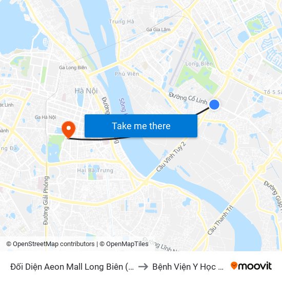Đối Diện Aeon Mall Long Biên (Cột Điện T4a/2a-B Đường Cổ Linh) to Bệnh Viện Y Học Cổ Truyền Trung Ương map