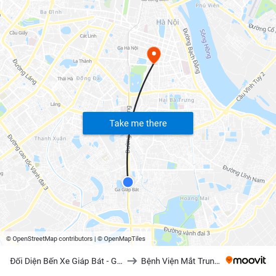 Đối Diện Bến Xe Giáp Bát - Giải Phóng to Bệnh Viện Mắt Trung Ương map